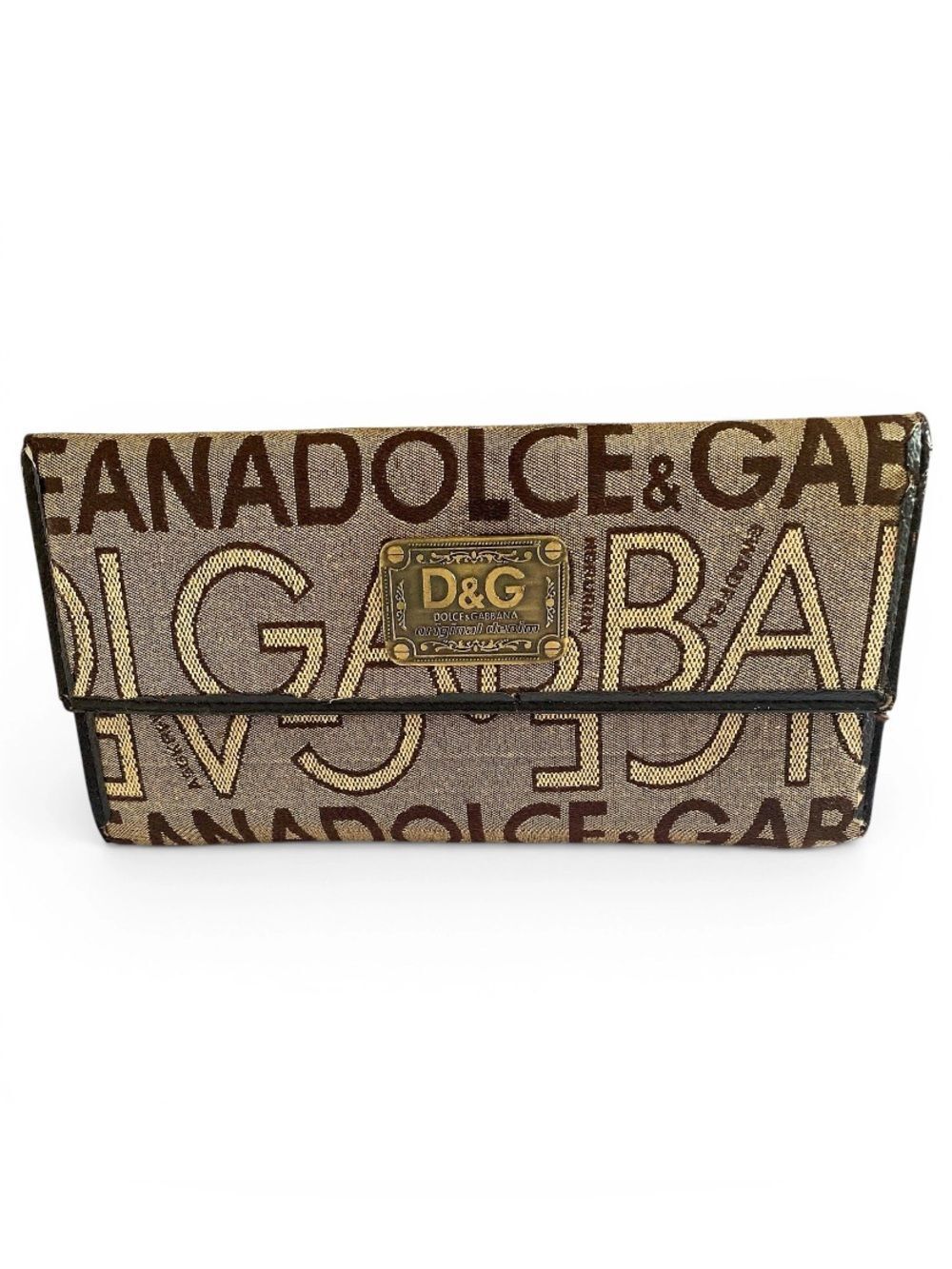 🛍️Dolce & Gabbana Authentic Logo Denim Unisex Clutch Wallet with D&G Dust Cover